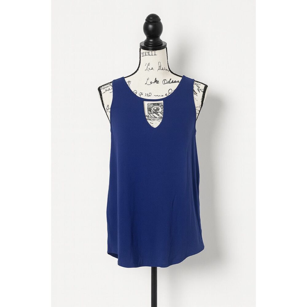 JoFit Navy Blue Sleeveless Active Tank Top | Size M | Keyhole Neckline